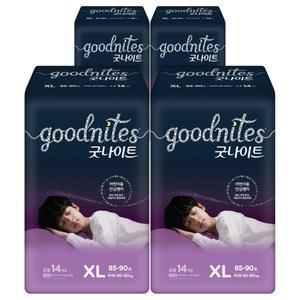 굿나이트 기저귀 팬티형 기저귀 남여공용 40~60kg 특대형(XL) × 56매