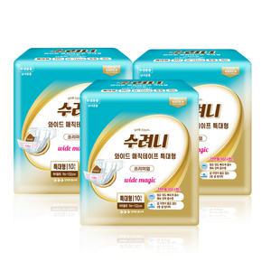 수려니 성인용기저귀 프리미엄 와이드매직테이프 특대형 80매 [10매 x 8팩](겉기저귀)