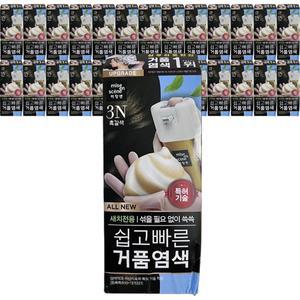 미쟝센 염색약 올뉴 쉽고빠른거품염색 3N흑갈색 2개