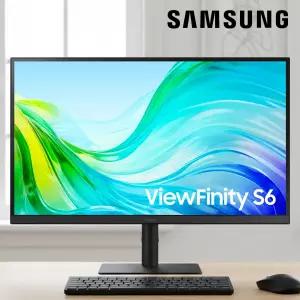 삼성 뷰피니티 S6 27인치 QHD 컴퓨터 모니터 IPS LS27F610EAKXKR 피벗 세로모니터 멀티스탠드