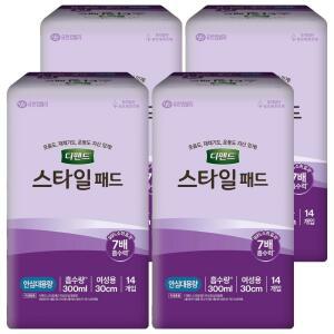 디펜드 여성용 성인용 기저귀 이지케어 스타일 패드 안심대용량 0 300ml 14개입 4개