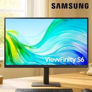 삼성 뷰피니티 S6 27인치 컴퓨터모니터 IPS S27F610 QHD 피벗 세로모니터 멀티스탠드