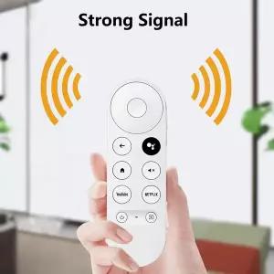 G9N9N Google Chromecast 4K Snow 스마트 TV 스트리밍 스틱 리모컨과 호환되는 교체 음성 원격 제어