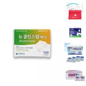 뉴 클린 스왑 알콜스왑 100개입 1개 휴대폰소독/알콜솜/소독솜/알콜/알코올 에탄올 가정용 의료솜