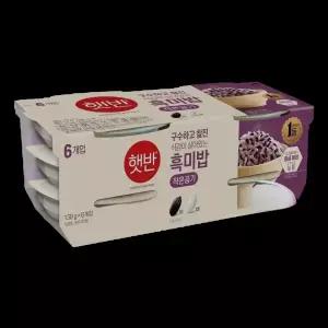 CJ 햇반 흑미밥 130gx6개 즉석밥 컵밥