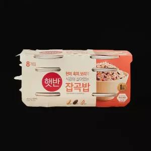 햇반 잡곡밥 210gx8번들 1개 즉석밥 컵밥