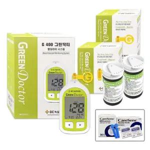 그린닥터 혈당측정기+시험지100매+솜100매+침110개 D