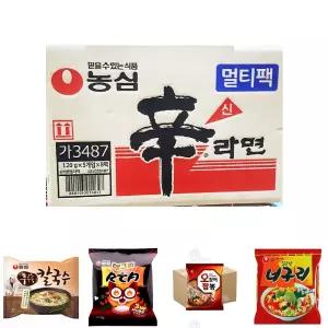 신라면 멀티 40봉/농심 라면 뽀글이 대용량 가정용 면 간식 간편 대용 야식 캠핑 자취생 차박 간편식 봉지