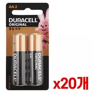오리지널 AA 건전지 2p x1박스 20개 무수은 일회용전지 AA배터리 AA건전지 알카라인AA AA40알