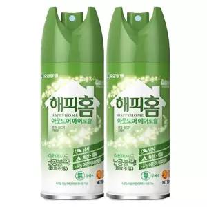 [하프클럽/]해피홈 아웃도어 에어로솔 모기 진드기 기피제 150mlx2개