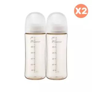 더블하트 아기 젖병 노꼭지 트윈팩 330ml 하루그레이
