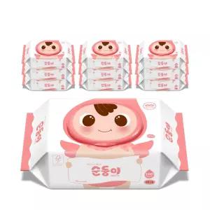 순둥이 베이직 물티슈 무향 엠보싱 아기물티슈 캡형 100매 10팩