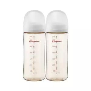 더블하트 아기 젖병 노꼭지 트윈팩 330ml 화이트
