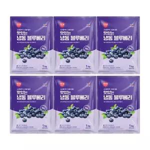 CJ프레시웨이 이츠웰 냉동블루베리1Kg x 6개
