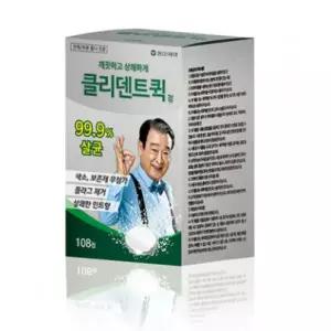클리덴트 퀵정 의치세정제 108정 틀니세정제
