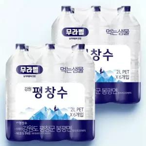 이지하우스 강원 평창수 무라벨 생수 2L 12개 먹는샘물 2리터 안심배송 671757