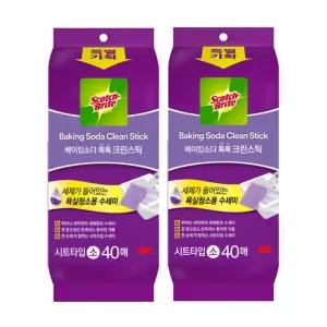 3M 베이킹소다 크린스틱 시트타입 소형 리필 40매X2팩