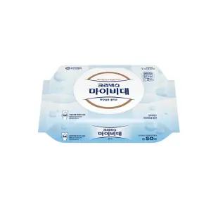 마이비데 퓨어 캡형 50매x12팩 크리넥스 비데물티슈 화장실물티슈