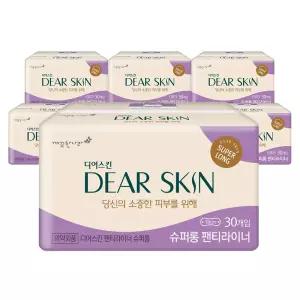 깨끗한나라 디어스킨 슈퍼롱라이너 30p 6팩
