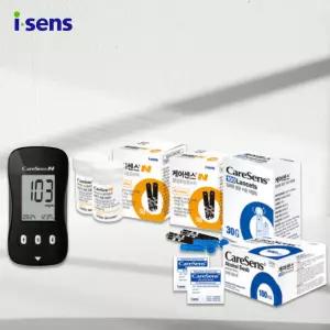 케어센스N 혈당 측정기+시험지110매+침110개+알콜솜 100매 당뇨 당체크검사기 세트