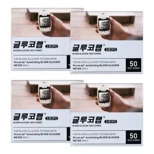 글루코랩 오토코딩 스트립 혈당시험지 4box 200매 G