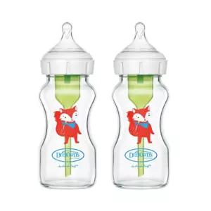 닥터브라운 배앓이 유리 젖병 와이드넥 폭스 270ml 2P LON
