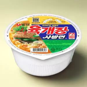 농심 얼큰한 육개장사발면 86g 24개 소고기육개장맛 대표라면