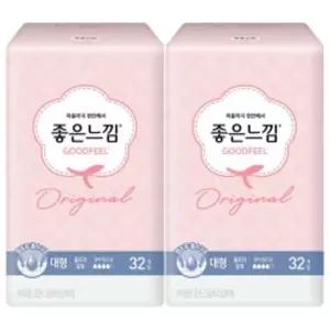 좋은느낌 날개형 울트라슬림, 대형, 32매, 2개