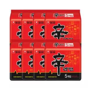 농심 신라면 봉지라면 120g 5입 멀티팩 8개