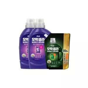 피지 모락셀라 액체세제 코튼향 2.1L 용기 2개 + 허브향 리필 1L 증정