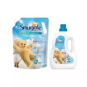 스너글 초고농축 섬유유연제 허거블코튼 용기, 2L, 1개 + 리필, 2.6L , 1개