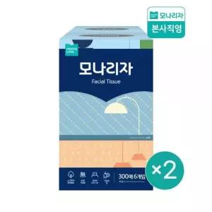 모나리자 미용티슈 집들이선물 아로마향 300매 6입 2개