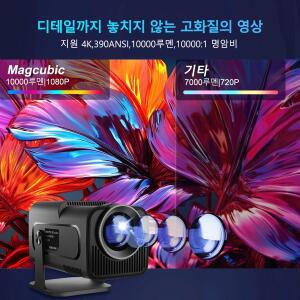 Magcubic HY320 프로젝터  4K 안드로이드 11 네이티브 1080P 390ANSI Wifi 6 BT5.0 시네마  휴대용 올위너