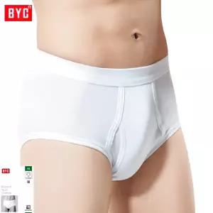 BYC순면남성백색면스판삼각팬티1매 BYC2212