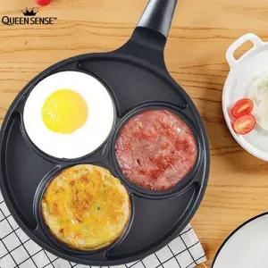 인덕션 에그 팬 논스틱 분리형 후라이팬 3구 에그 팬 멀티 코팅 케이크 그리들 캠핑
