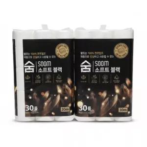 숨 소프트블랙 3겹 30m x 30롤 x 2팩