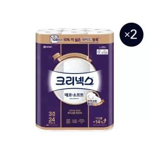 크리넥스 데코 소프트 와이드 화장지 33m X 24롤 X 2EA