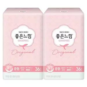 좋은느낌 날개형 울트라슬림, 중형, 36매, 2개