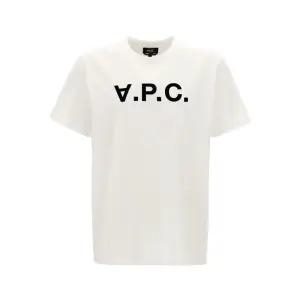 [아페쎄] 아페쎄 26SS VPC 벨벳 로고 스탠다드핏 티셔츠 화이트 COHBM M26384 TAE