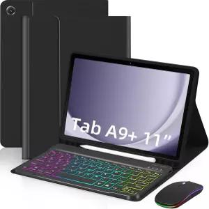 탭 A9 플러스 11인치(SMX210 /X215 X216 X218) 태블릿 A9+ 5G 블랙용 펜 슬롯이 있는 7색 무지개 백라이트