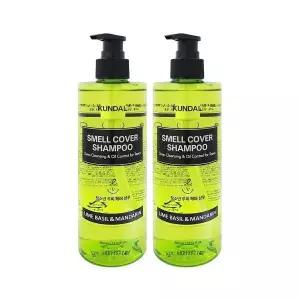 쿤달 올데이 스멜커버 청소년 샴푸 라임바질앤만다린 400ml 2개