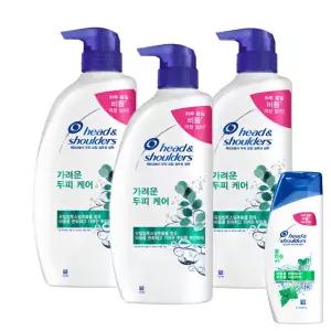 헤드앤숄더 가려운 두피케어 샴푸 850ml 3개 + 헤드앤숄더 쿨멘솔 샴푸 80ml 1개 증정