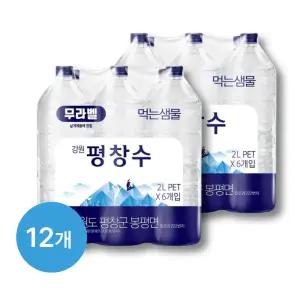 강원평창수 무라벨, 2L, 12개
