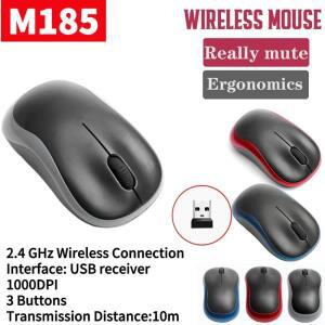[누리음향]M185 2.4G USB 무선 마우스 1000 DPI 광학 컴퓨터 PC 게이밍