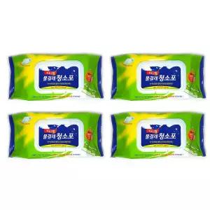 하늘그린물걸레청소포30매X4팩청소용품일회용행주세차 +청소솔 증정 (30X20cm) 베이킹소다 화학성분을최소