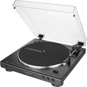 오디오 테크니카 AT-LP60X-BK 완전 자동 벨트 구동 스테레오 턴테이블 블랙 하이파이 2단 속도 먼지 커버