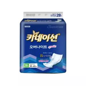 카네이션 오버나이트 소변패드(28장 6팩) x 1박스(총 168장) 6회 흡수 속기저귀