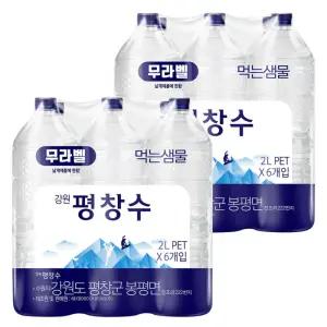 생수전문배송 강원평창수 무라벨 2L 12병