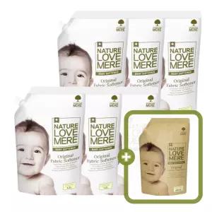 네이쳐러브메레 아기섬유유연제 리필형 1300ml 3팩+3팩 [GIFT] 오리지널향 세제 리필 500ml 1팩
