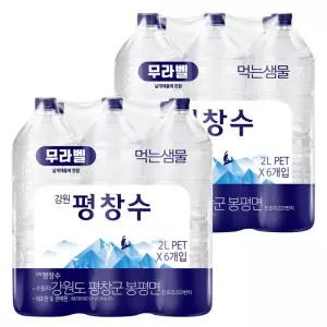 강원평창수 무라벨 2L 12병 (유/무라벨 랜덤발송)